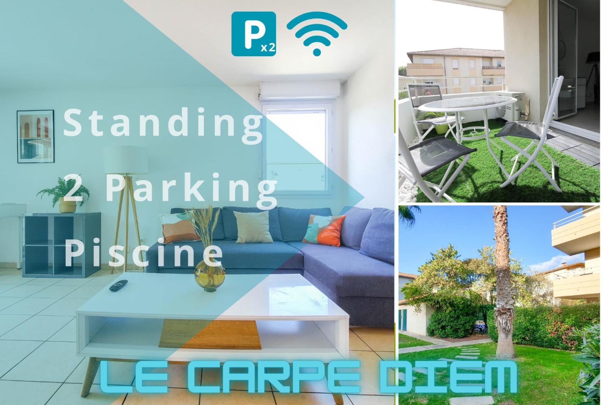 *Le Carpe Diem, Appartement 2 Chambres, Piscine, 2 Parking, Clim* มงต์เปอลิเยร์ ภายนอก รูปภาพ